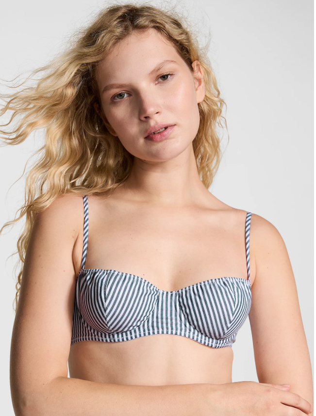 Brasier Pink balconette de algodón sin forro 34B